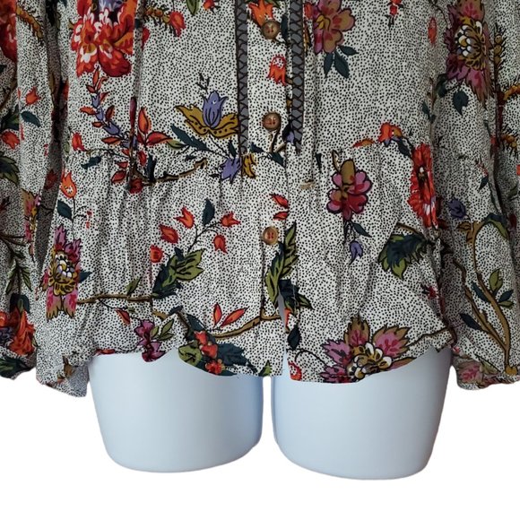 Anthropologie MAEVE Floral Janie Pheasant Top Size 2 - Picture 6 of 11
